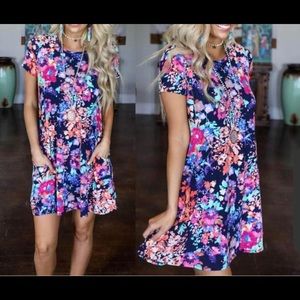 Colorful floral print tunic/dress